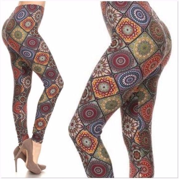Spectrum Print Multi-Colored Leggings - Picture 3 of 4